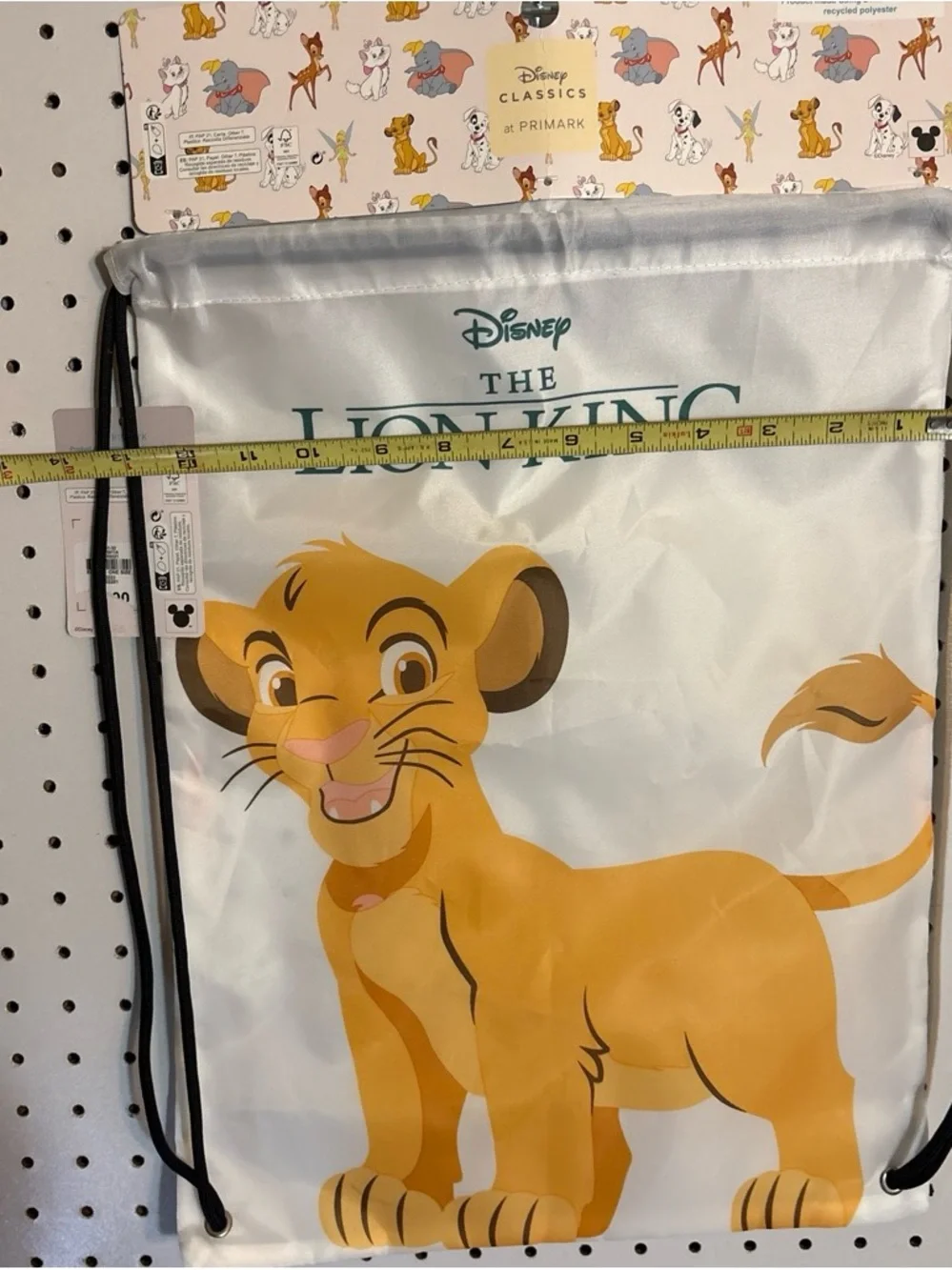 Disney Lion King Yellow and White Drawstring Bag